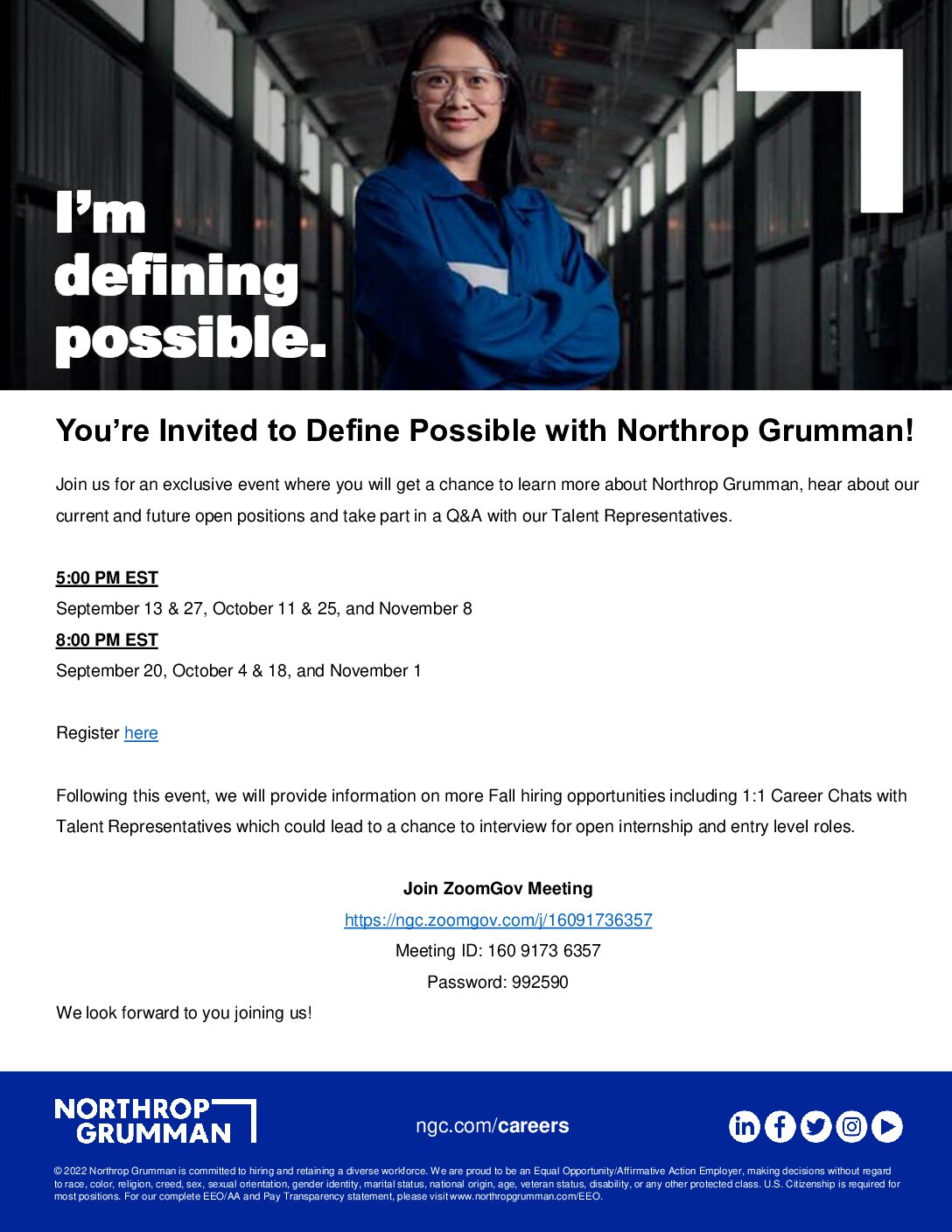 Featured image for “Northrop Grumman Info Sessions”
