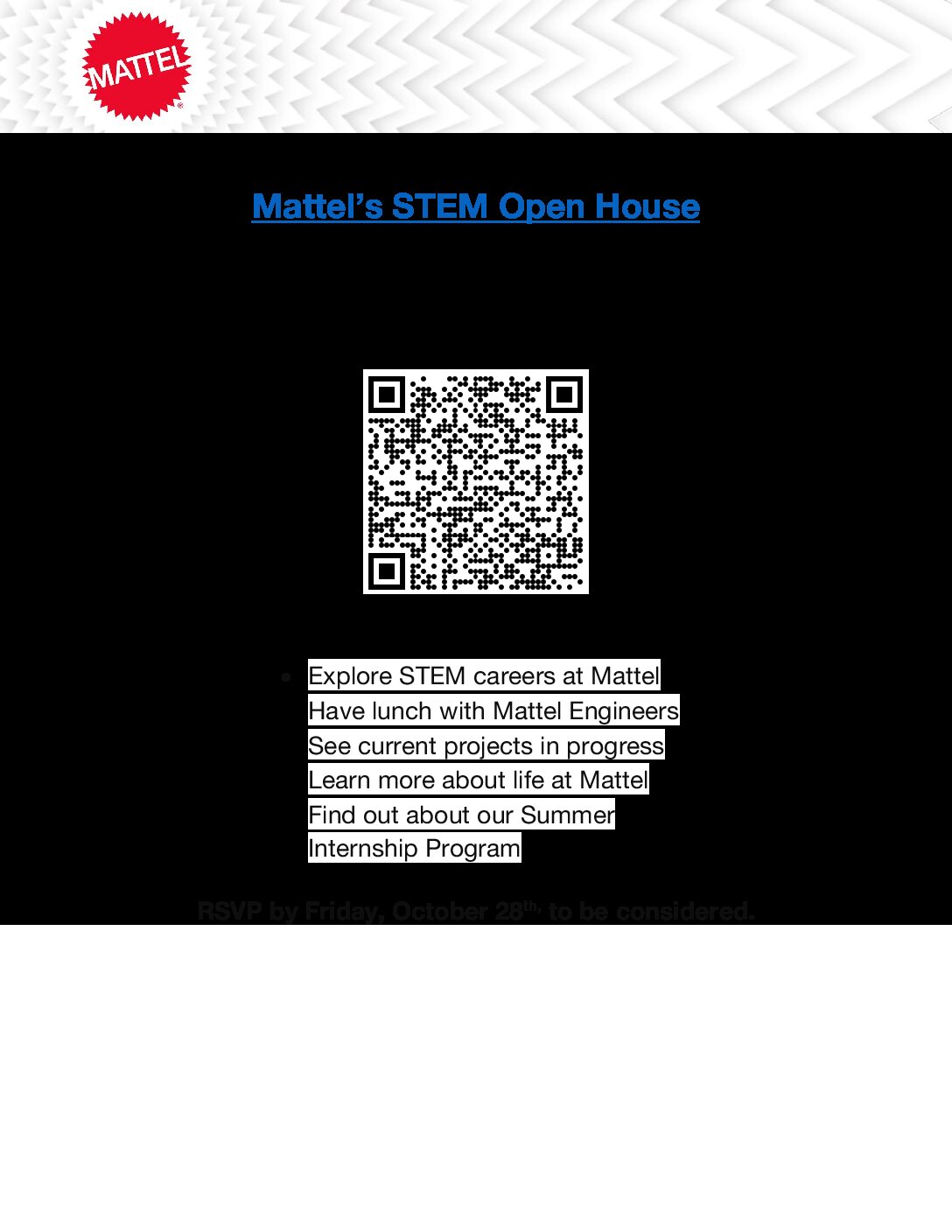 Featured image for “Mattel STEM Open House (External)”