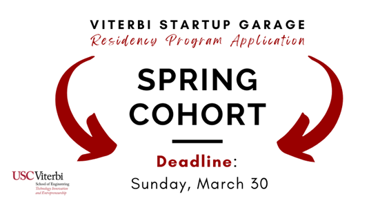 Featured image for “Viterbi Startup Garage Spring 2025 Residency Program: Info Sessions”