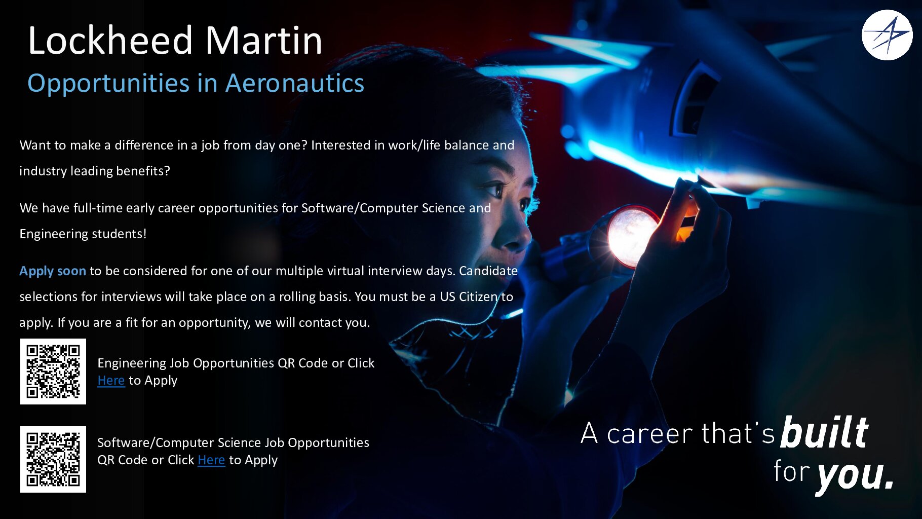 Featured image for “Lockheed Martin Opportunities in Aeronautics”